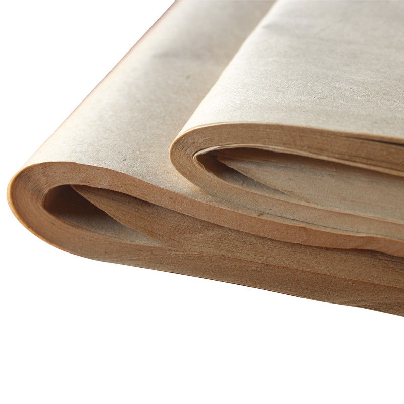 半生半熟宣纸土黄色纯竹浆毛边纸 书法练习用纸 78*48加厚元书纸