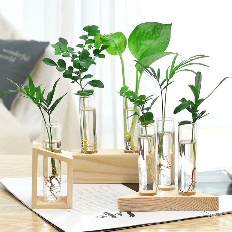 木架水培玻璃花瓶艺术造型养绿萝植物花盆容器摆件办公室客厅装饰