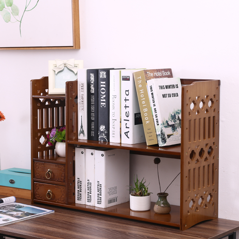 飘窗台小书柜桌面书架收纳多层桌上置物架多功能迷小书柜书架小型