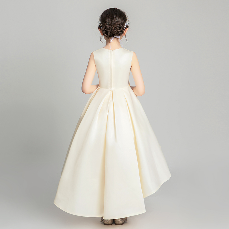 女童晚礼服儿童婚纱小少儿模特走秀演出服钢琴表演服装孔雀洋气冬