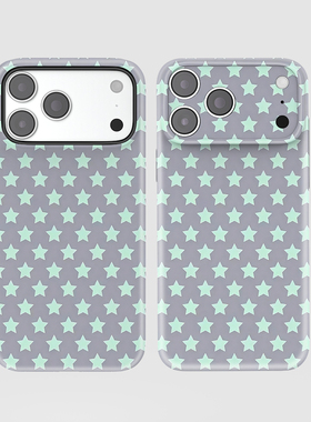 适用iPhone17promax苹果16华为mate70一加oppofindx9荣耀magic8小米15菲林二合一亮面手机壳vivox300灰底星星