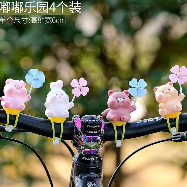 山地平衡车单车儿童电动自行车小配饰挂件上的网红装饰品风车摆件