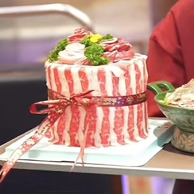 肥牛蛋糕模具火锅店网红涮牛肉工具大蛋糕冰块磨具直身铝合金耐用