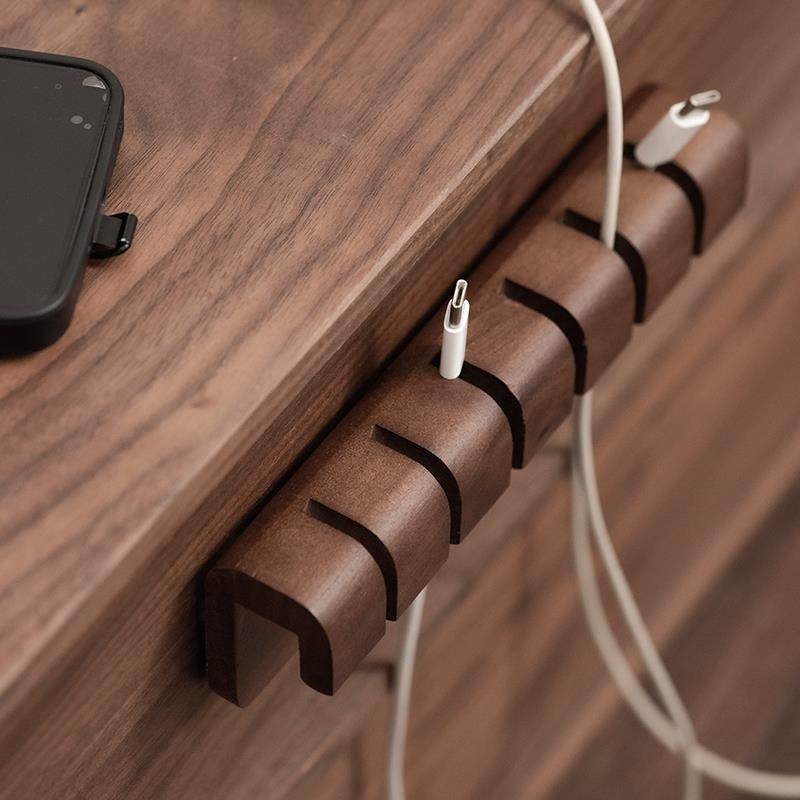 免打孔免钉充电线固定器实木桌面理线器床头办公桌家用数据线卡扣