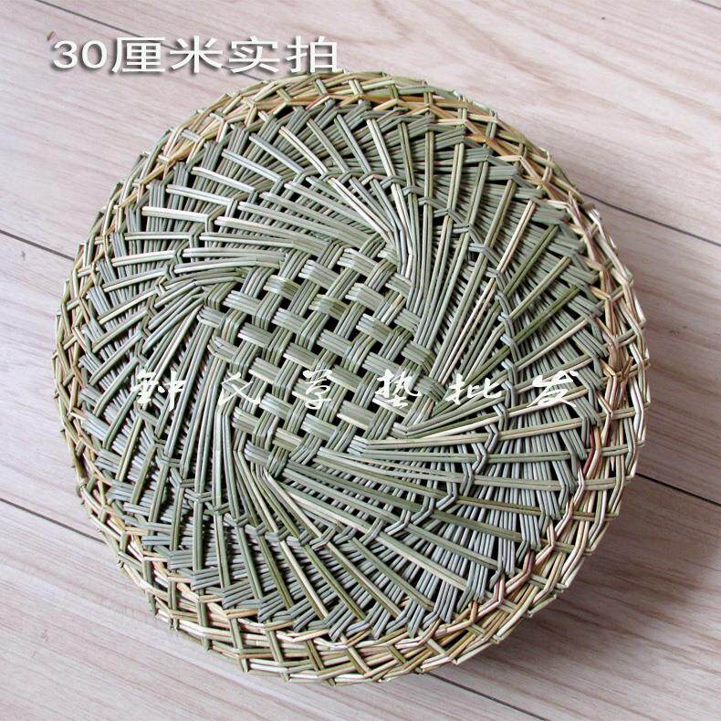 蒸笼草垫 圆形商用加厚大小蒸包子笼屉垫子不粘蒸馍藤草垫布10个