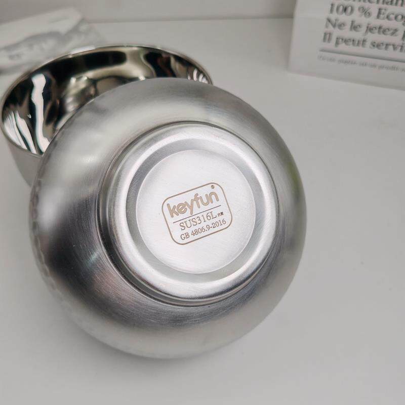 316L不锈钢碗食品级家用儿童成人防烫防摔带盖碗面汤米饭保鲜双层
