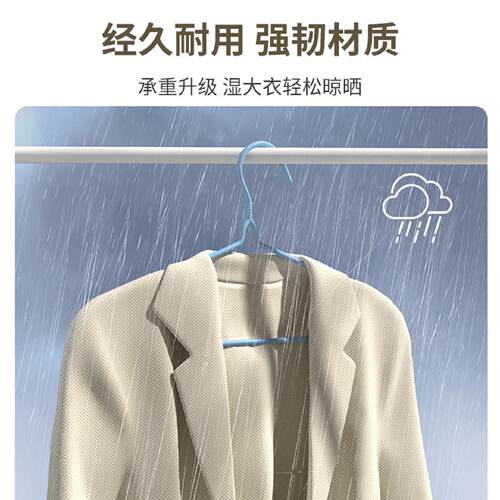 衣架家用加粗成人衣服架宿舍用学生衣挂衣撑子收纳衣架子晾晒防滑
