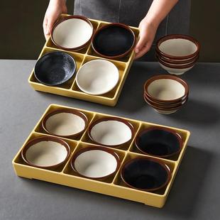 密胺餐具四六九宫格菜盘火锅拼盘配菜格子餐盘商用塑料小碗菜盘子