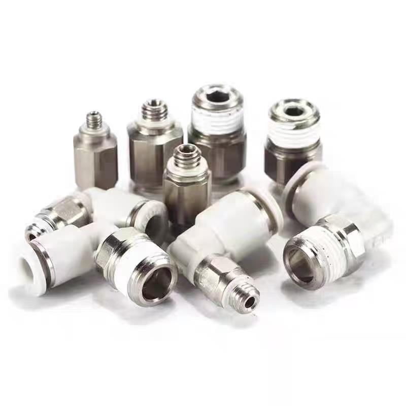 微型SL气缸PC接头PL3/4/5/6-M3/M4/M5/M6迷你气管螺纹直角弯头POC