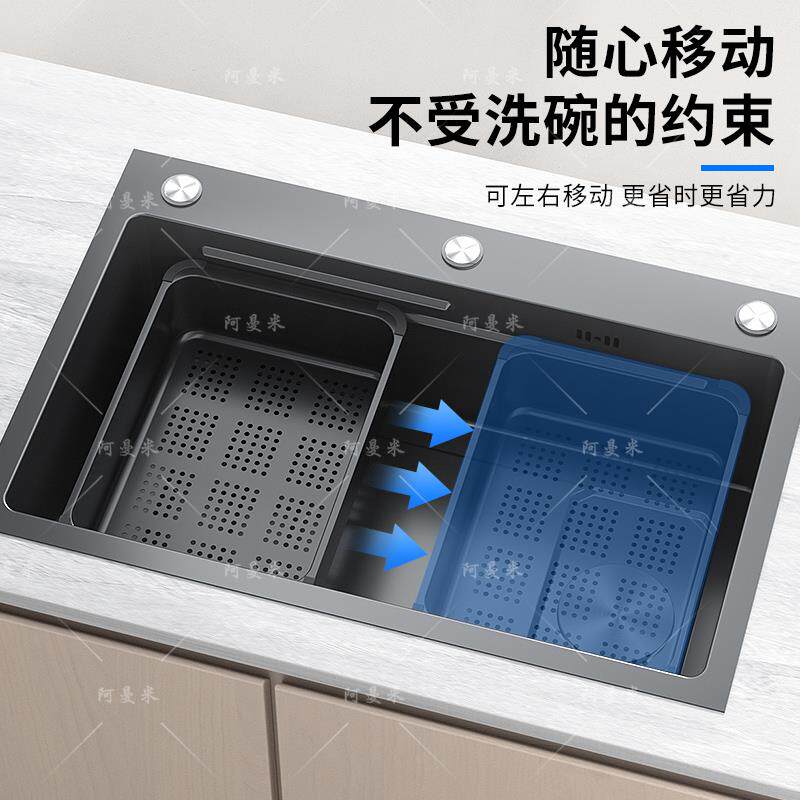 沥水篮厨房水槽沥水架不锈钢洗菜盆碗碟架洗碗池滤水漏大单水槽菜