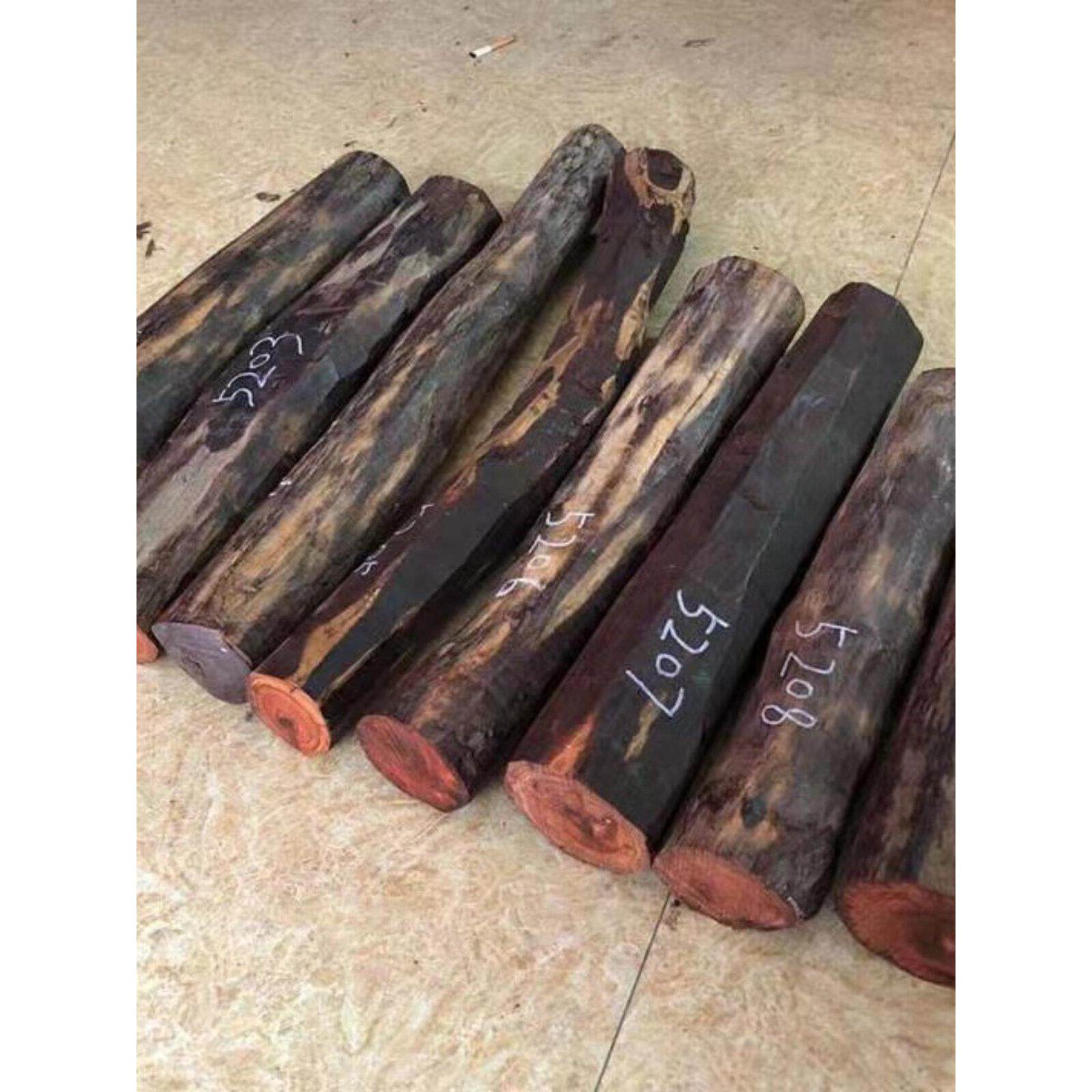 小叶紫檀木料原木横财风水柱手串佛珠水烟筒料唢呐二胡镇尺弹弓料