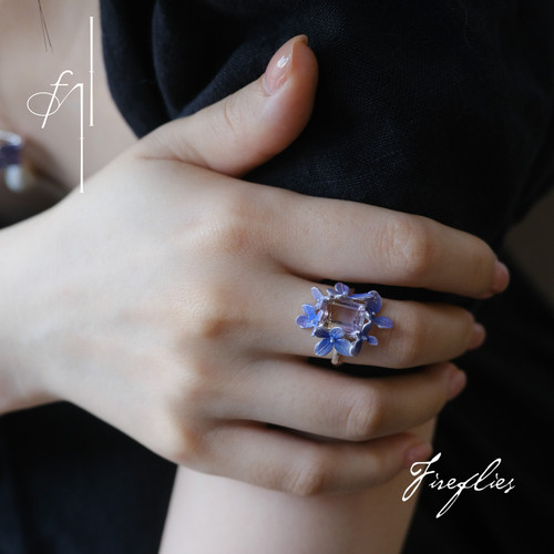 Fireflies无尽夏宝石戒指海蓝宝