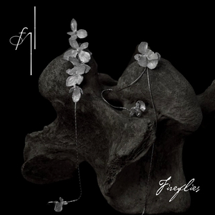 Fireflies 紫阳花珐琅不对称耳环 原创设计925银耳环小众仙气