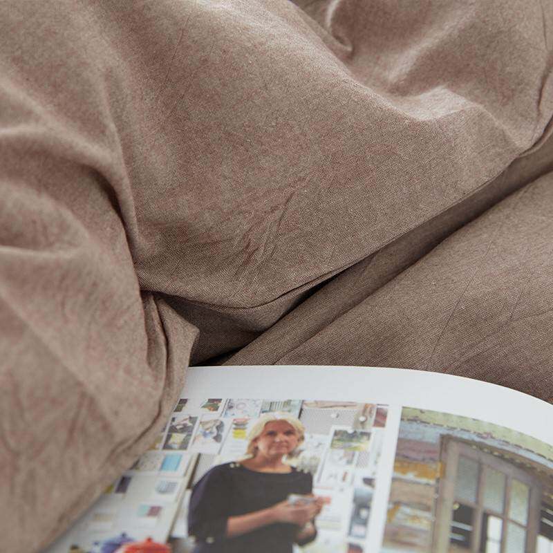 Yoona-日式简约纯棉被套单件水洗棉被罩全棉学生S单人宿舍格子被