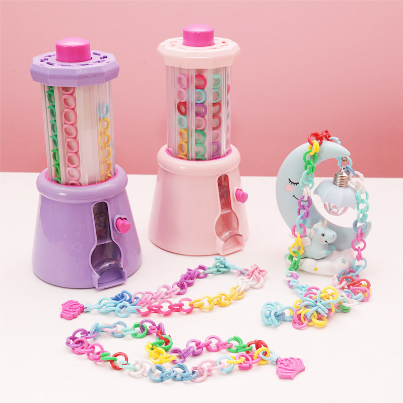 DIY链环制作机儿童手工制作项链串珠饰品套装8-10岁女孩玩具礼物