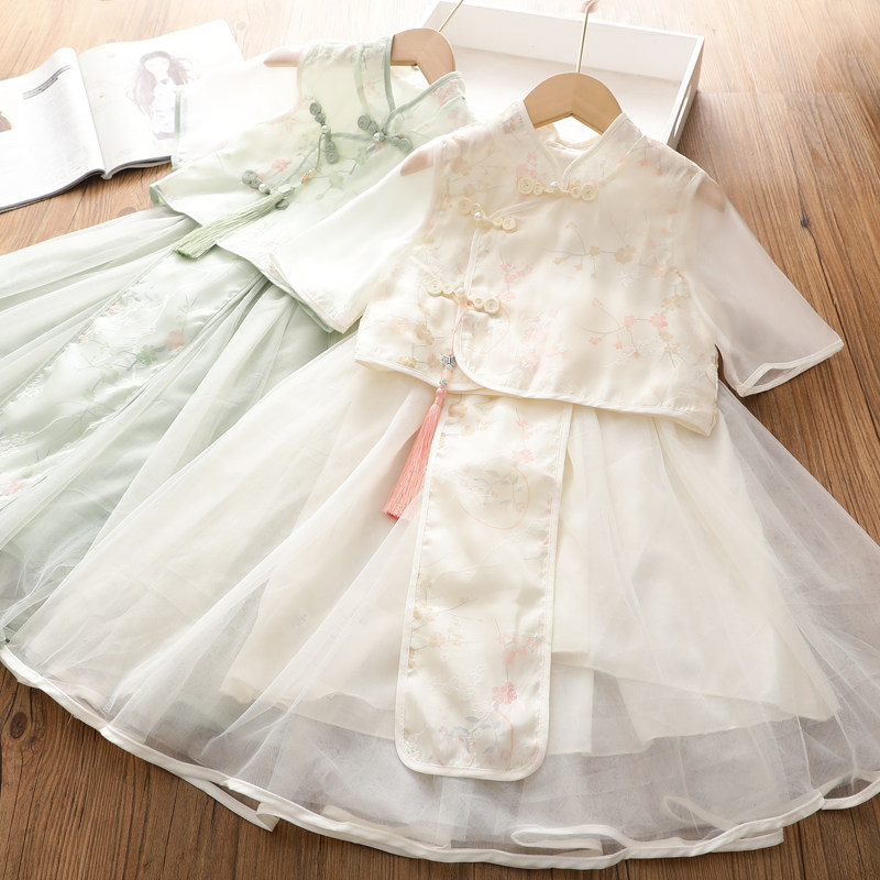 夏季小女孩古装中式礼服女宝唐装裙中国风女童六一演出服旗袍汉服,童装/婴儿装/亲子装,汉服,淘宝优惠券,粉丝福利购,淘宝优惠卷