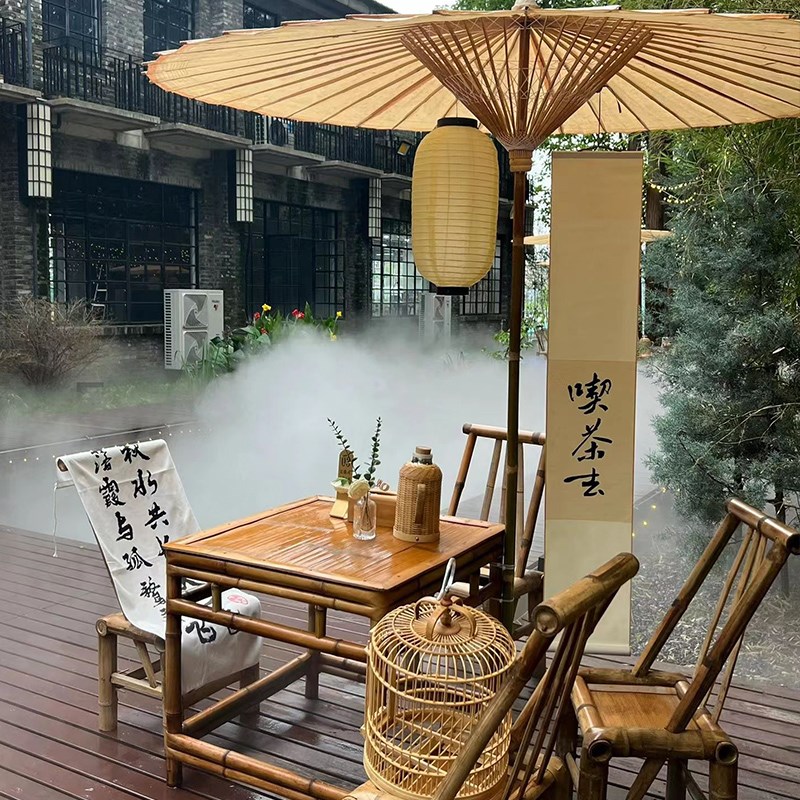 蘑菇小匠小院民宿庭院装饰挂件竹子鸟笼玉鸟竹笼金丝雀鸟笼圆笼子图片