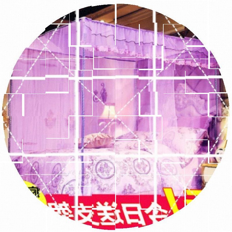 防掉落蚊帐单开门单人家用1.5米1.8m床纹1.2公主风加密Z纱2米床帐