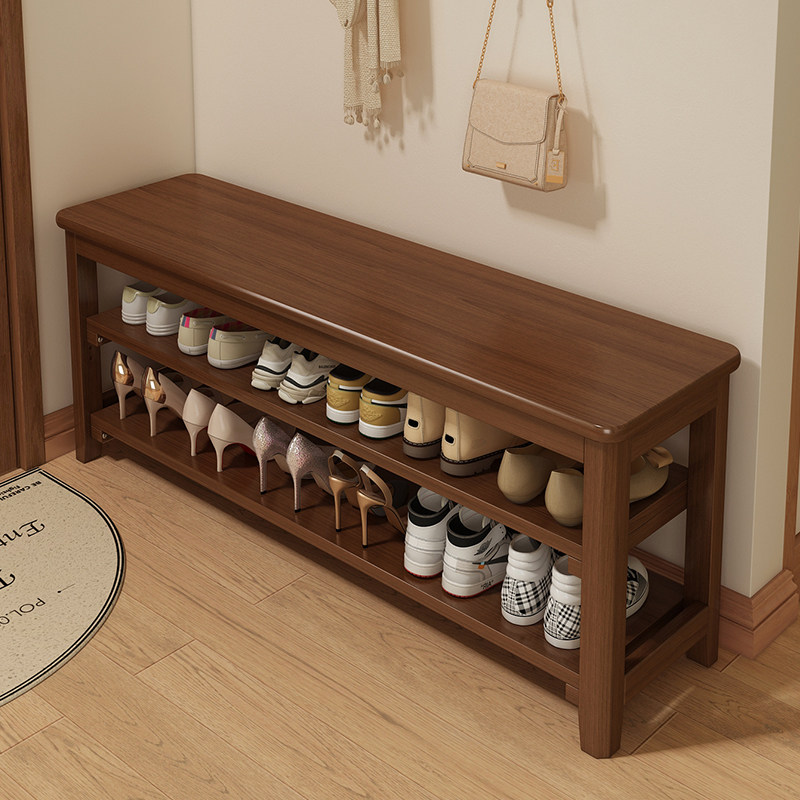 实木鞋柜家用门口实木收纳一体入户换鞋凳多层可坐式楼道室内鞋架,住宅家具,鞋架,淘宝优惠券,粉丝福利购,淘宝优惠卷