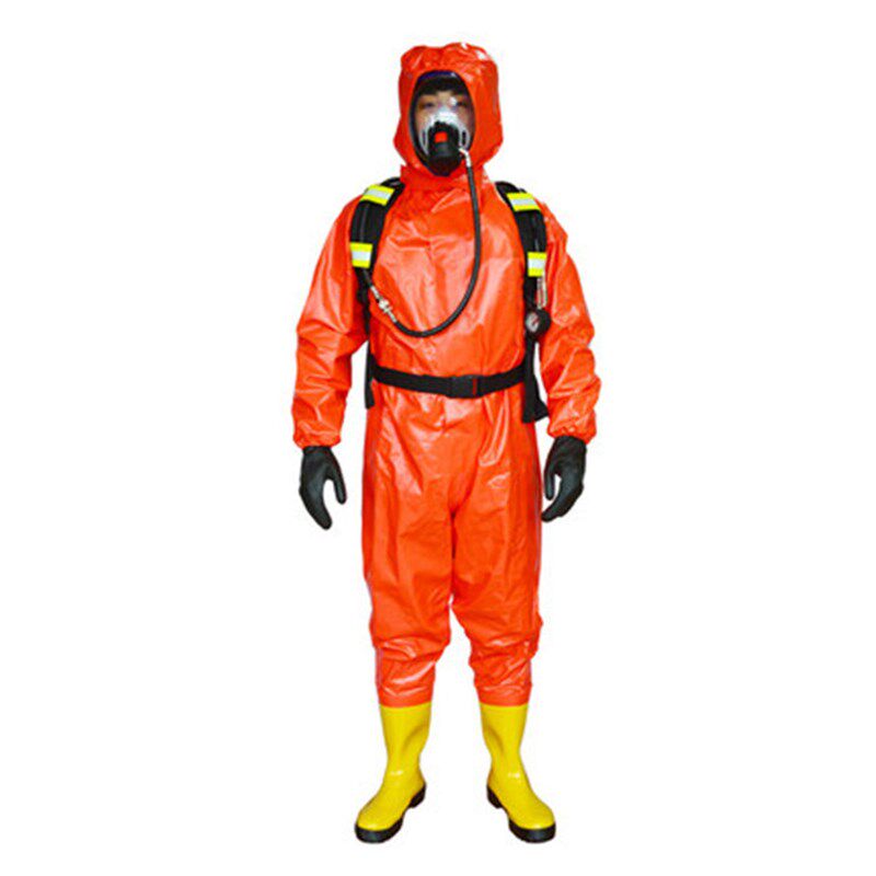 轻型防化服连体消防氨气耐v酸碱生化重型半全封闭一二级生化防护