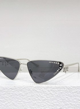新款时尚金属三角形框太阳眼镜女士JC4001B个性遮阳墨镜男镶钻灰