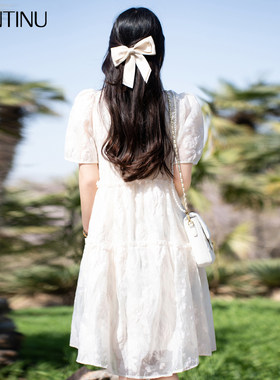 孕妇连衣裙夏装小个子夏款白色蛋糕裙中长款N宽松春夏季大码A字裙