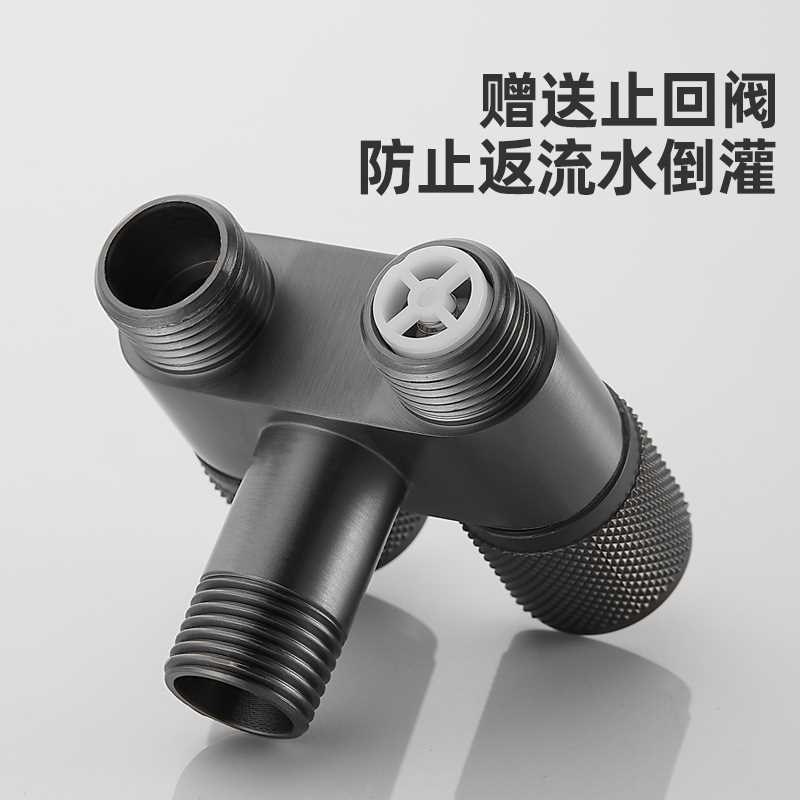 全铜马桶喷枪冲洗龙头妇洗器伴侣一厕进二K出所卫生间增压角阀新