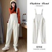 款 秋C季 秋冬套装 孕妇加厚2022冬季 阔腿长裤 新款 背带裤 加绒外 冬装