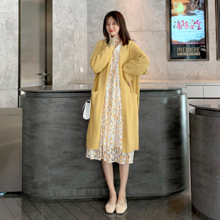 孕妇春装长袖连衣裙2023春季时尚套装洋气减龄外出可哺乳两件套潮