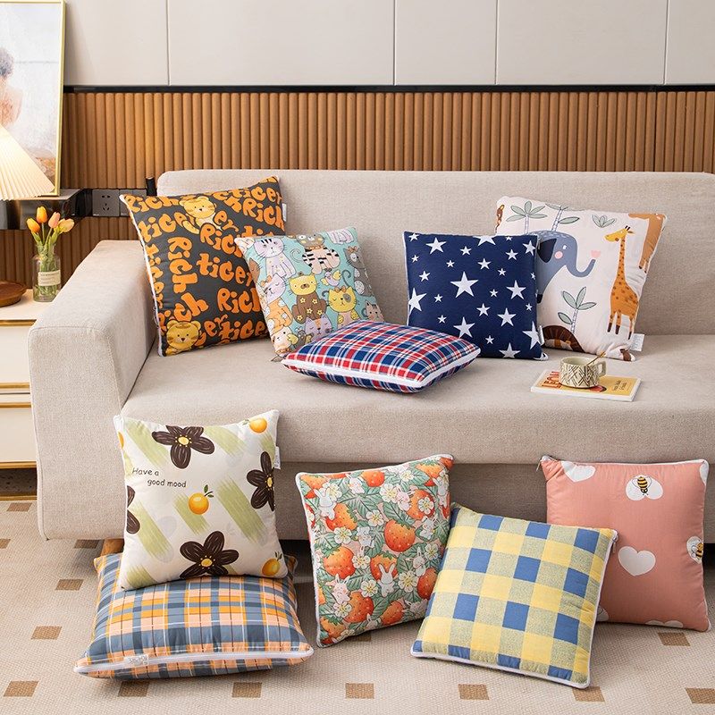 全棉多功能二合一抱枕被车载折叠靠垫腰靠沙发午休空调被午睡毯子,居家布艺,抱枕被,淘宝优惠券,粉丝福利购,淘宝优惠卷