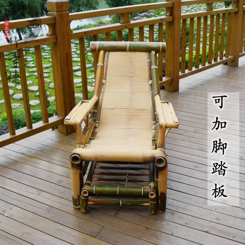 纯手工懒人竹靠椅单人午睡夏天竹凉椅怀旧凉床靠背椅阳台躺椅热销