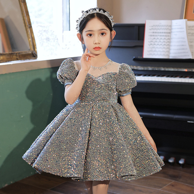 女童礼服春夏小女孩钢琴演奏表演服演出服儿童高端洋气蓬蓬公主裙