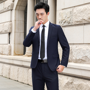 正装 西装 西服青年礼服小西装 休闲婚礼外套男士 伴郎服三件套 男套装