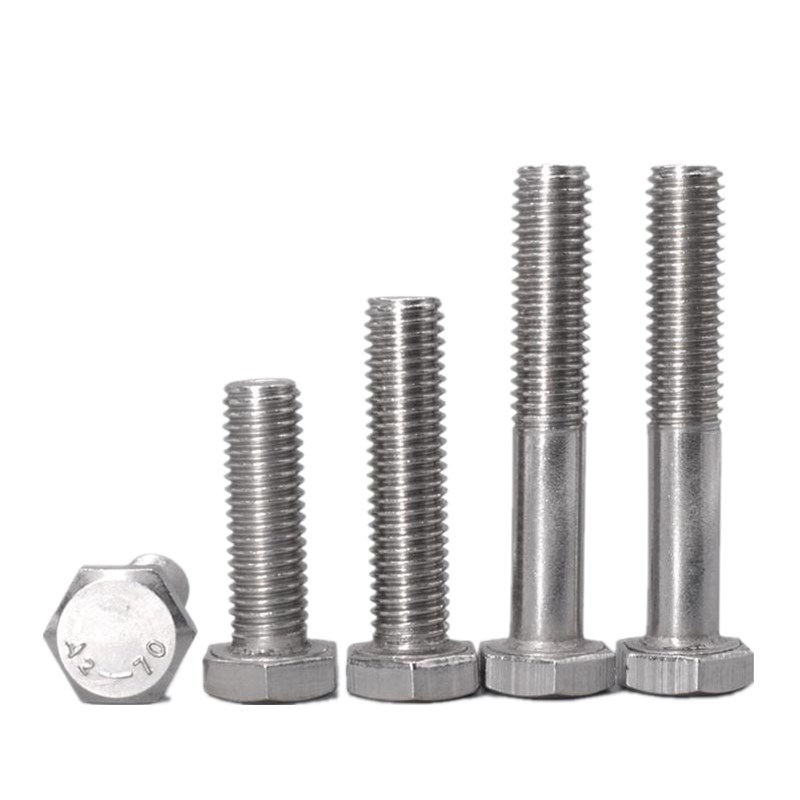 201不锈钢外六角螺丝外六方螺栓M4厘M5M6M8M10个大螺杆全牙半牙
