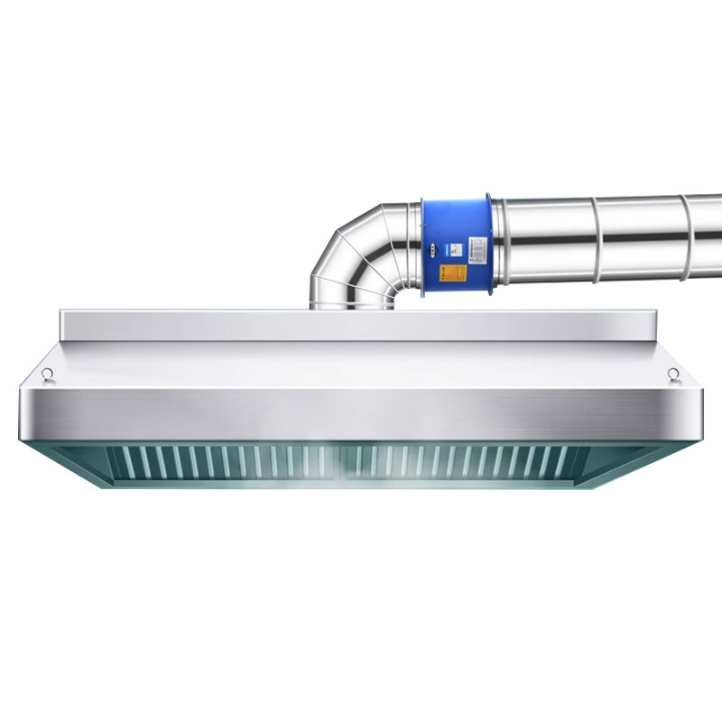 商用油烟罩风机加厚不锈钢餐厅饭店食堂厨房排烟罩强力吸抽油烟机