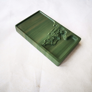 砚台 松花砚 长白山天池砚 原石老坑松花石砚 墨海 笔掭 实用砚