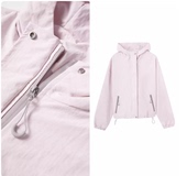 外套女宽松长袖 连帽拼色冲锋衣短款 连帽外套3.10 甜甜专享