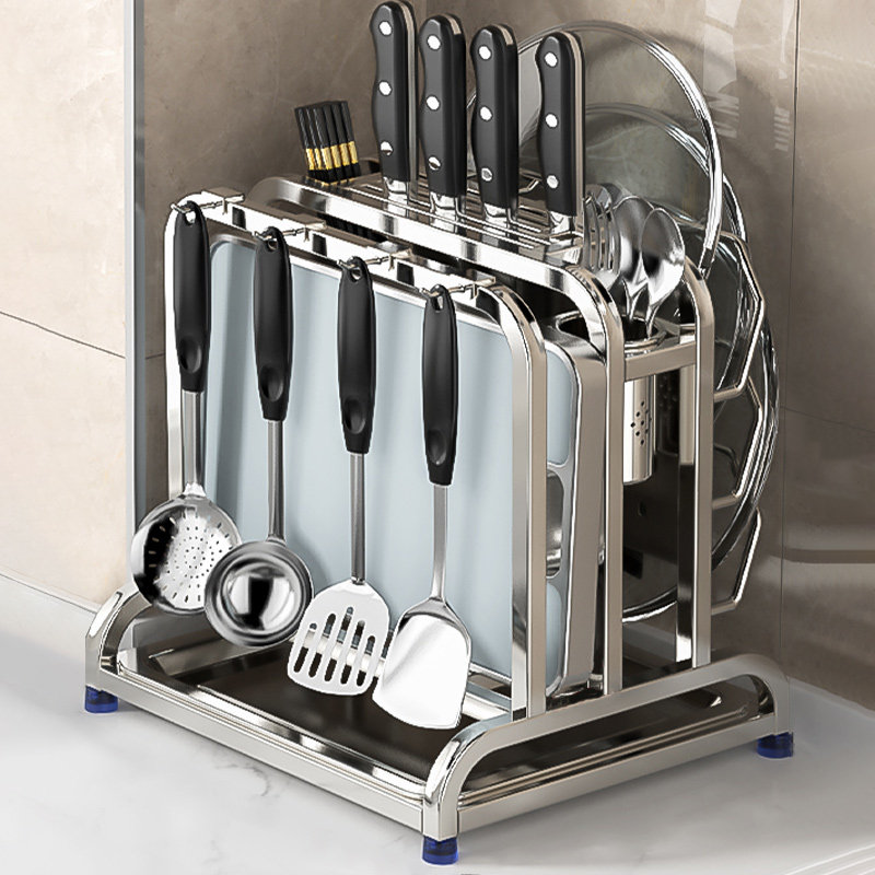 不锈钢刀架置物架多功能厨房勺子铲子菜板厨具用品台面置物收纳层,厨房/烹饪用具,厨房置物架/置物柜/角架,淘宝优惠券,粉丝福利购,淘宝优惠卷