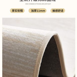 加厚沙发茶几毯奶油风免洗可擦卧室地垫 地毯轻奢高级客厅2024新款