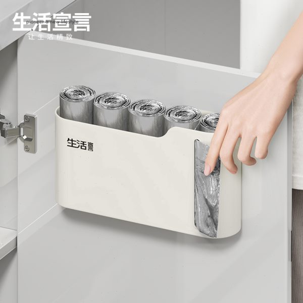 生活宣言壁挂式大容量垃圾袋收纳神器厨房方便放袋子塑料袋收纳盒