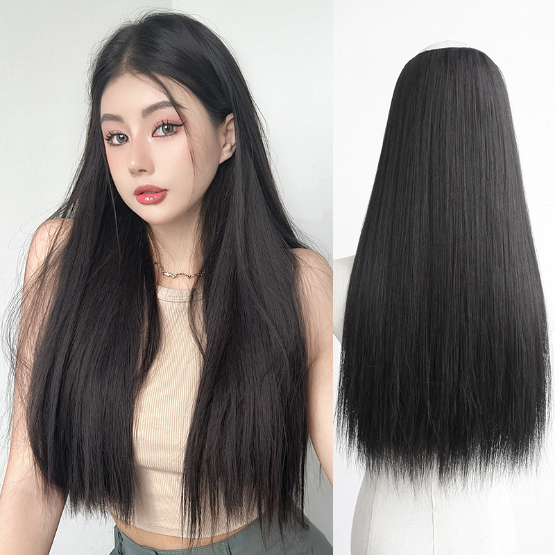 一片式假发片长直发女自然隐形假发片增发量蓬松接发贴片无痕发片