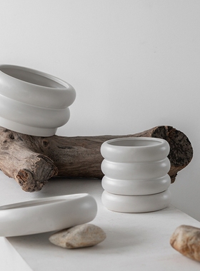 陶瓷花盆创意简约花盆盆栽绿植家用绿萝多肉客厅阳台家居摆设水培