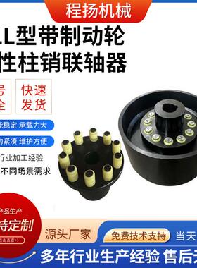 HLL型带制动轮齿式联轴器尼龙柱弹性柱销联轴器电机联轴器联轴器