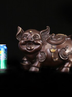 匠泽铜魂 铜猪摆件生肖猪家居装饰品摆设生肖猪家居装饰品摆件