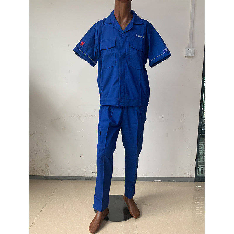 江铃售后工装短袖工作服4s店套装车间工衣汽修机修维修服夏季定制