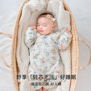 Keper夹棉连体衣婴儿棉服秋冬装新生儿保暖百天男女宝宝满月爬服