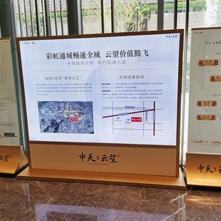 移動軟膜uv卡布燈箱廣告牌商場落地插電發光展示牌 超薄房地產立式