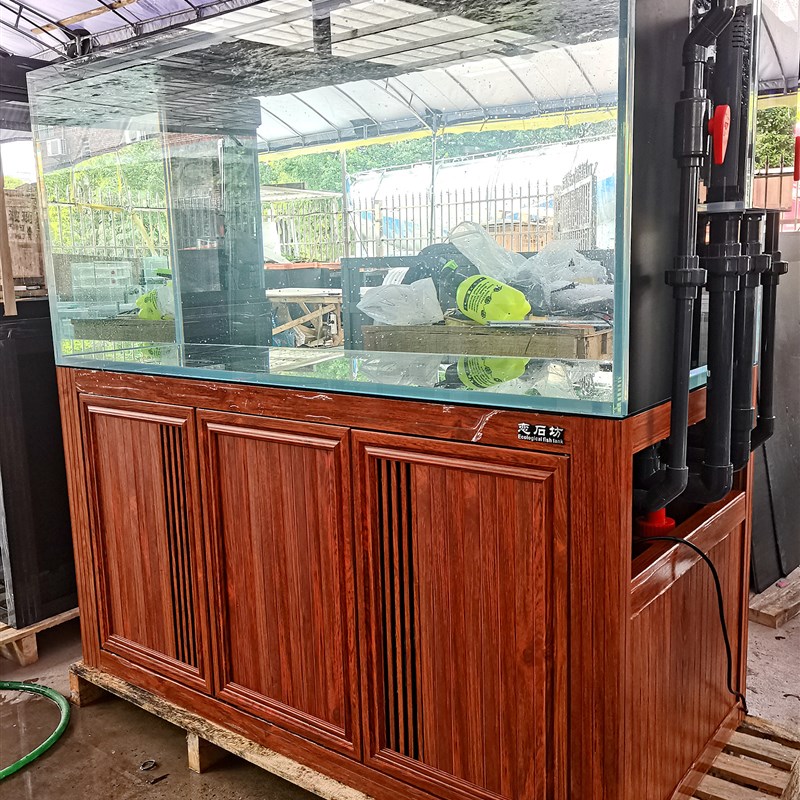 恋石坊高端背包式龙鱼缸金晶至纯超白19厚底滤静音鱼便分离补水仓