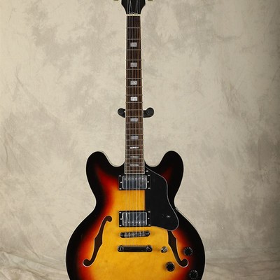 ES335电吉他F孔空心花老爵士黄贯中电吉他 摇滚布鲁斯 多色可选