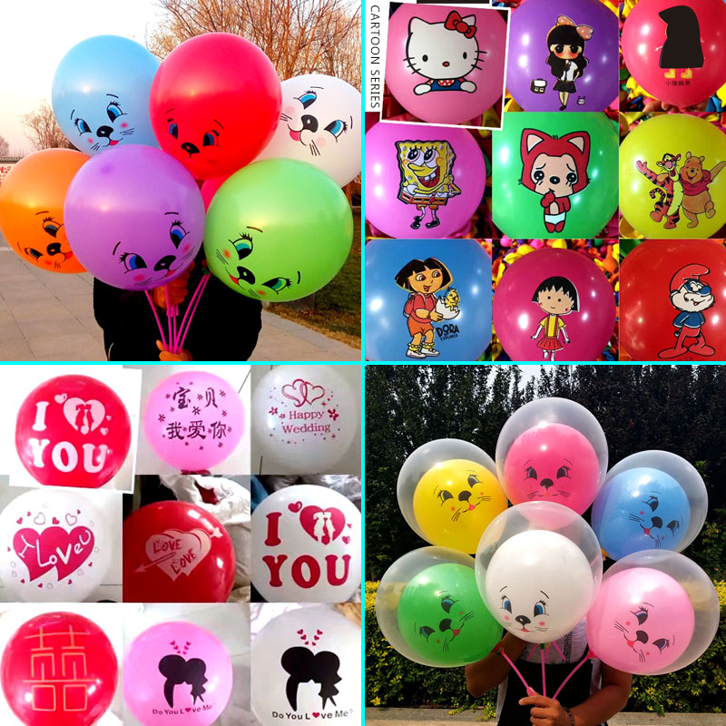 加厚大黄鸭气球批發免邮微商地推小礼品可爱创意儿童网红卡通汽球